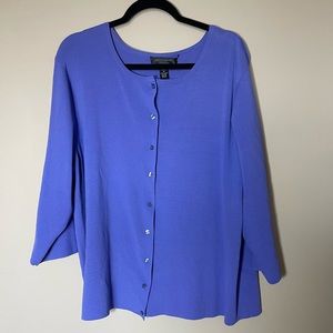 Cable & Gauge Purple Cardigan Sweater